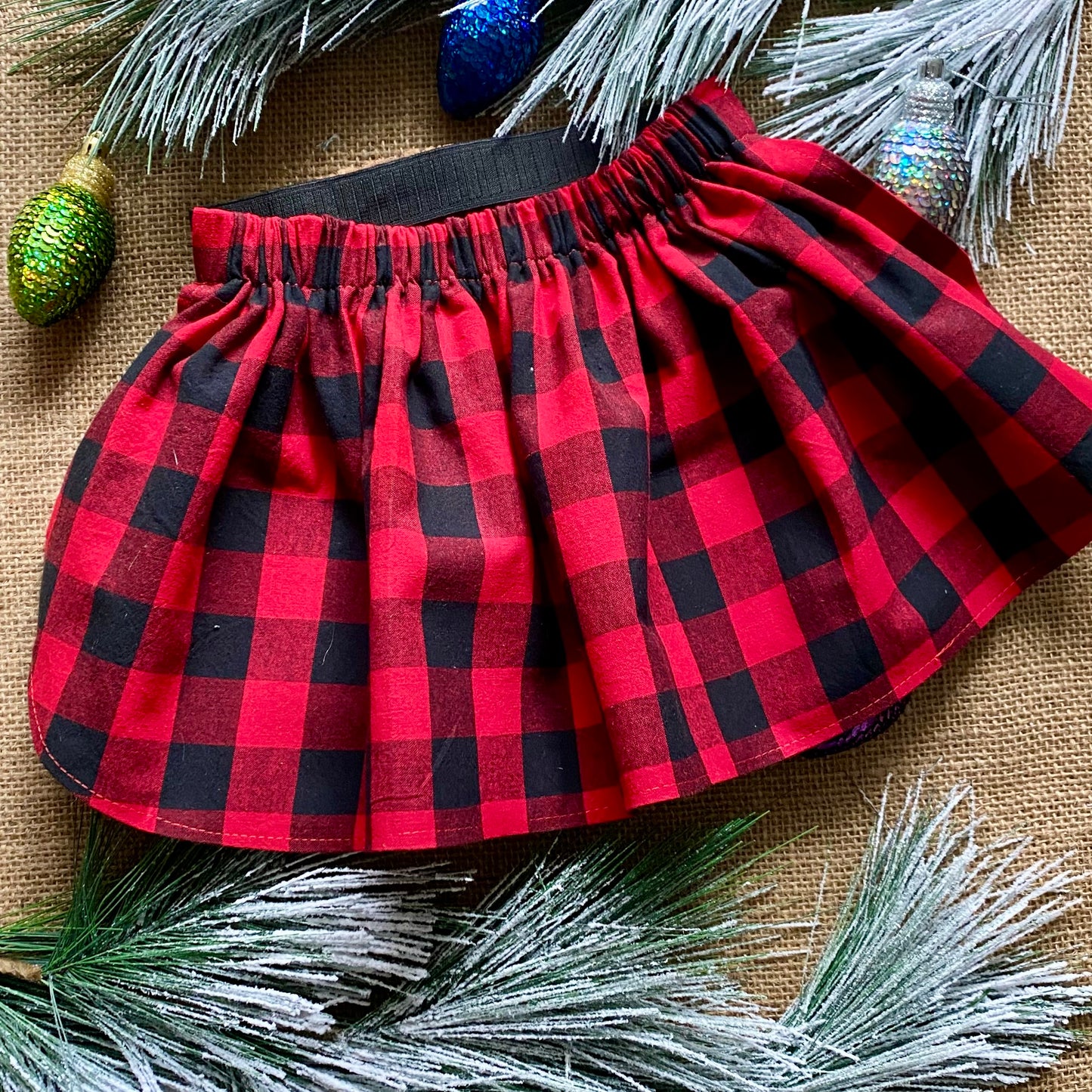 Buffalo Plaid Dog Skirt