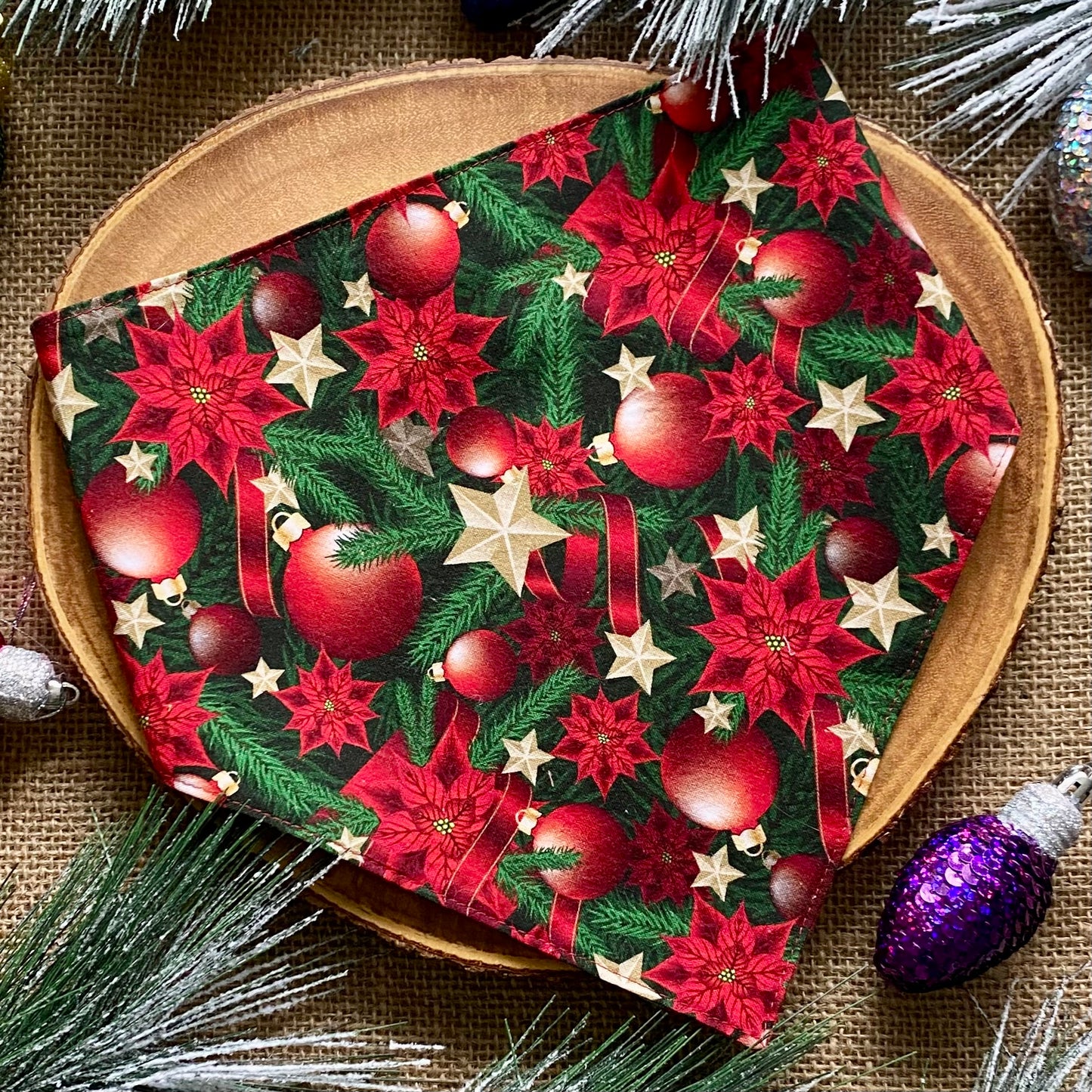 Poinsettia Dog Bandana