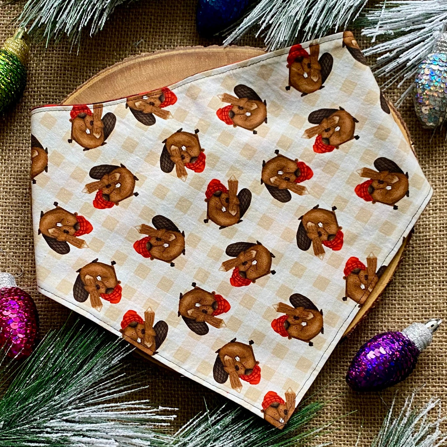 Christmas Lumberjack Dog Bandana
