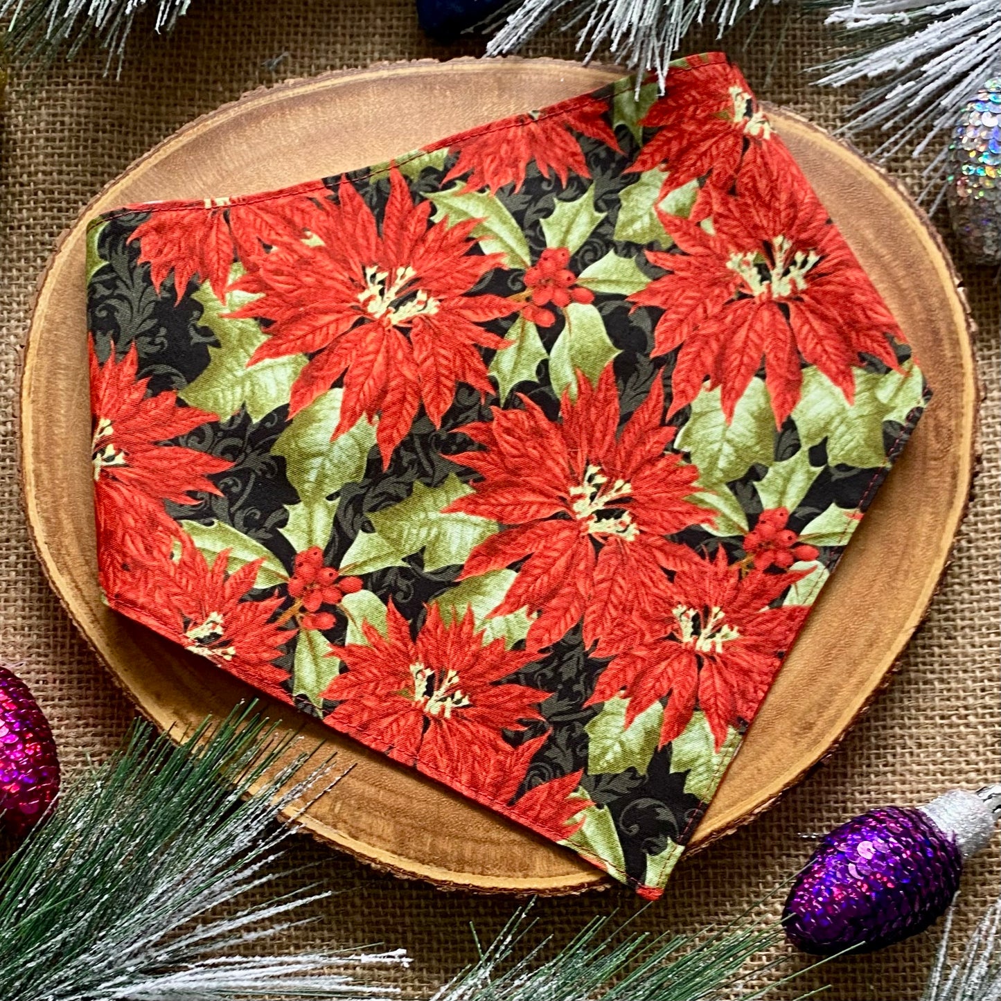Poinsettia Dog Bandana