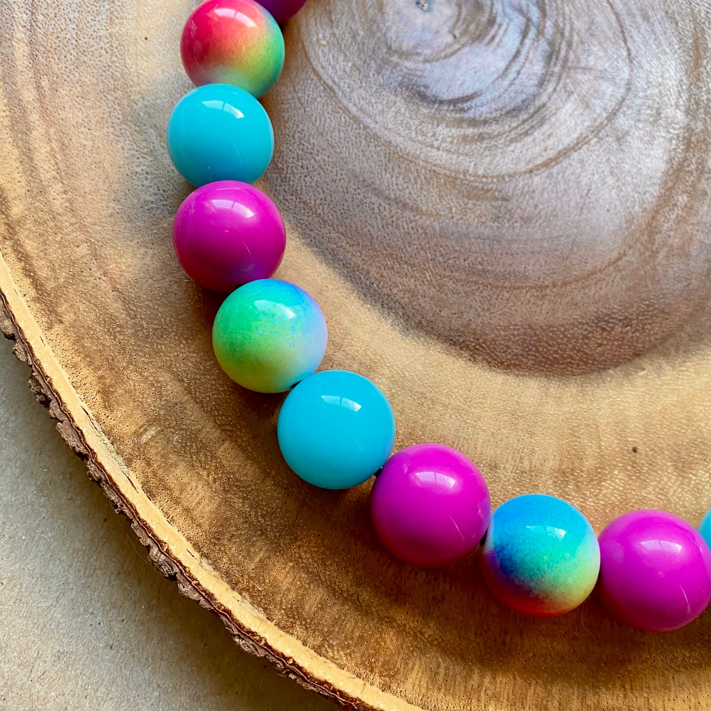 Neon Lights Dog Beaded Collar