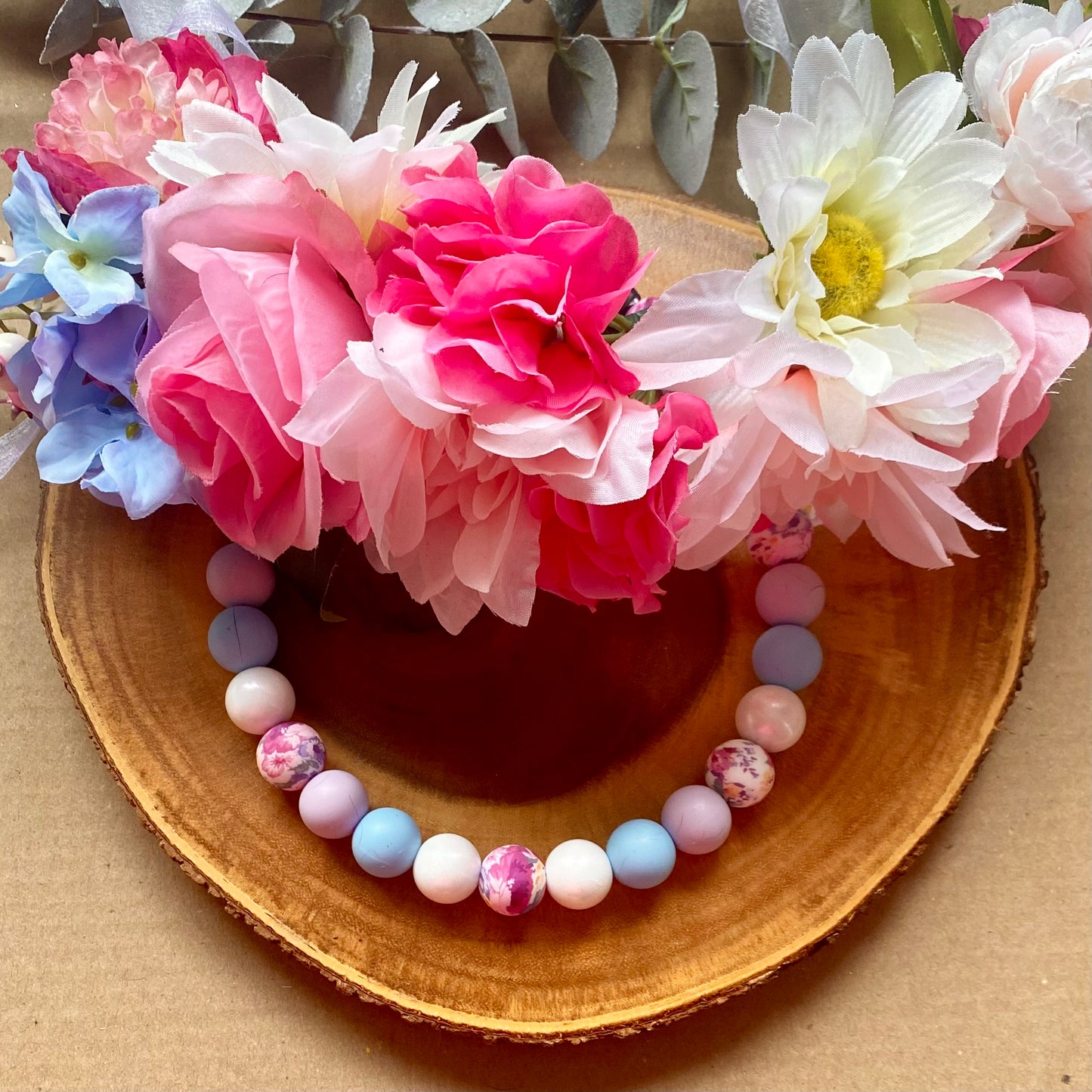 Summer Bouquet Dog Beaded Collar