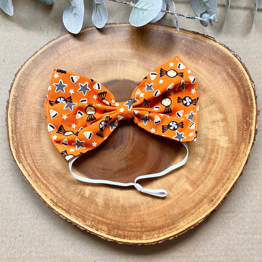 Halloween Candy Dog Bowtie & Head Bow
