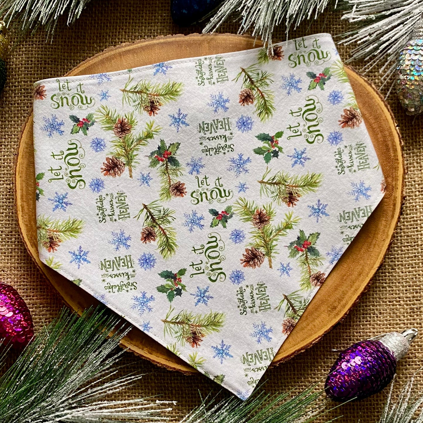 Let It Snow Dog Bandana