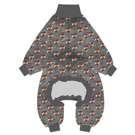 Flat lay of tattoo heart with mom written in it, bully love, boutique PJs, showing design