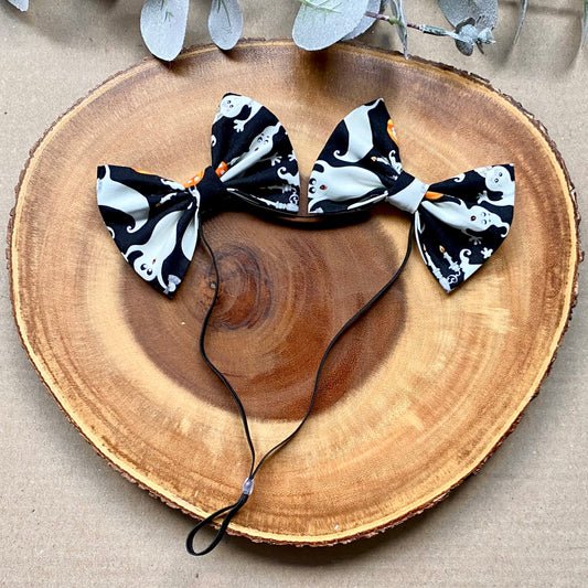 Boo Dog Double Bows