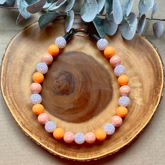 Orange Creamcicle Dog Beaded Collar