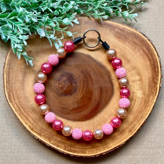 Roses & Peonies Bubblegum Dog Beaded Collar