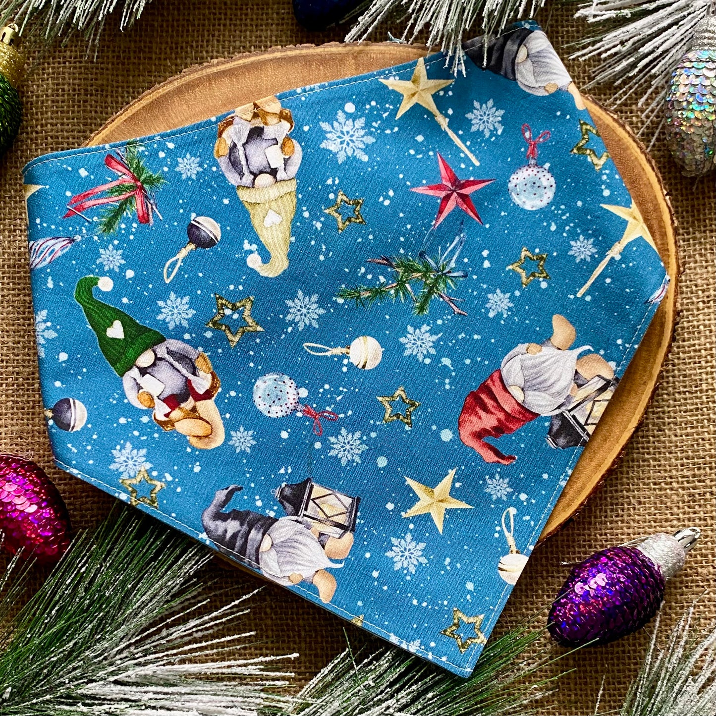 Christmas Gnome Dog Bandana