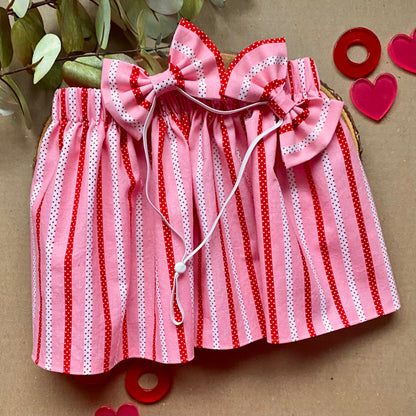 Pink Stripes Double Bows