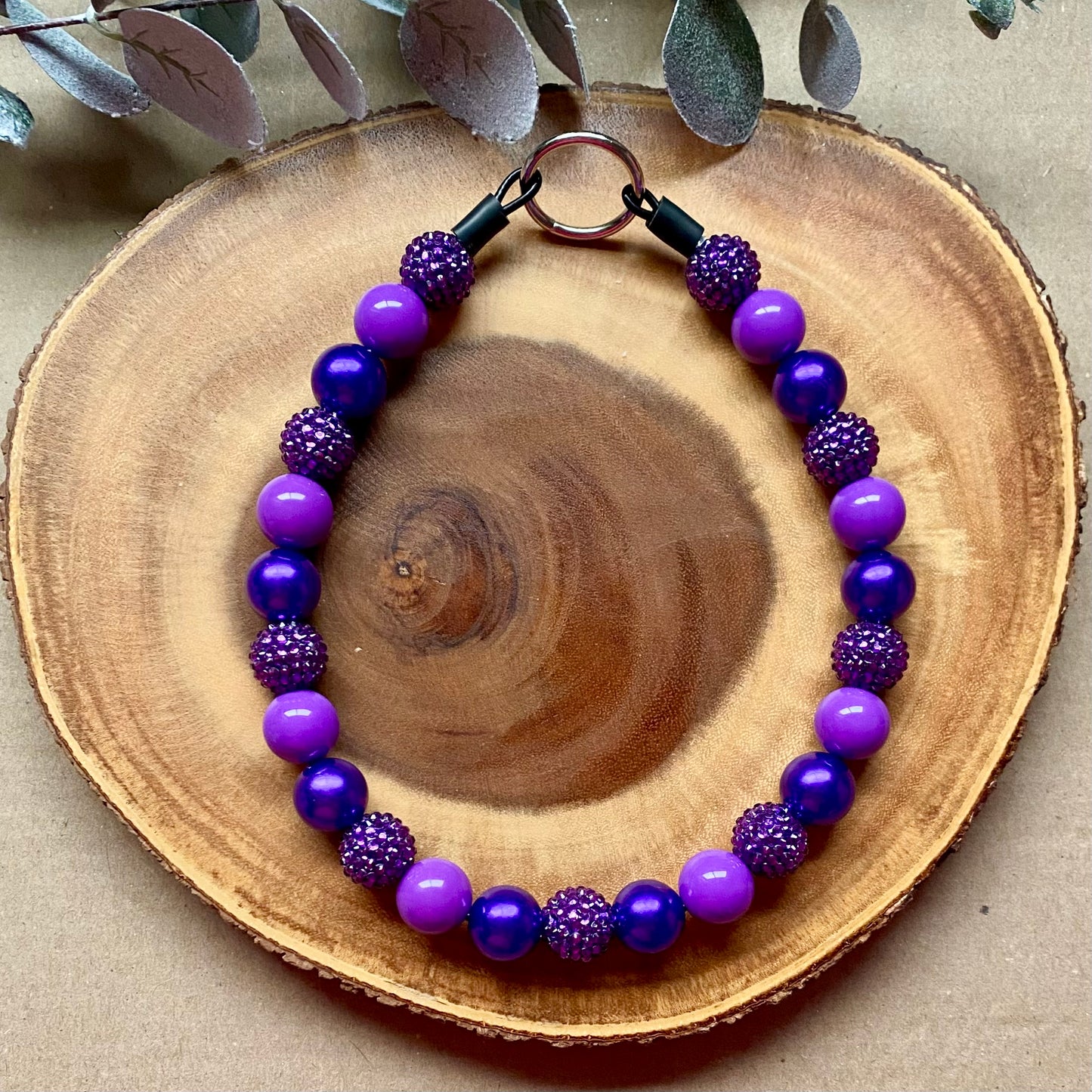 Amethyst Sky Dog Beaded Collar