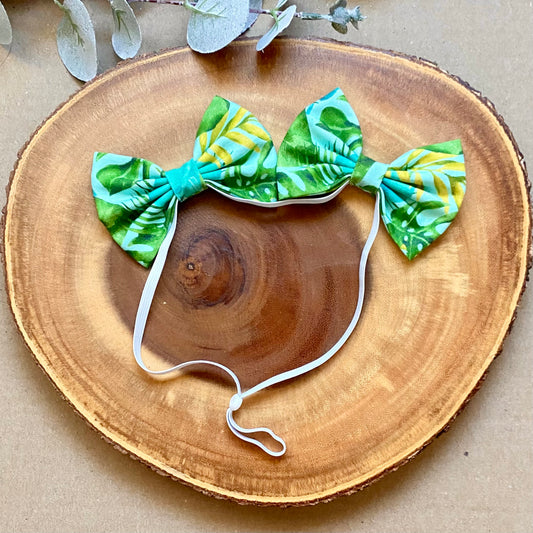 Monstera Dog Double Bows