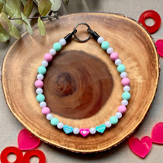 Candy Hearts Beaded Collar