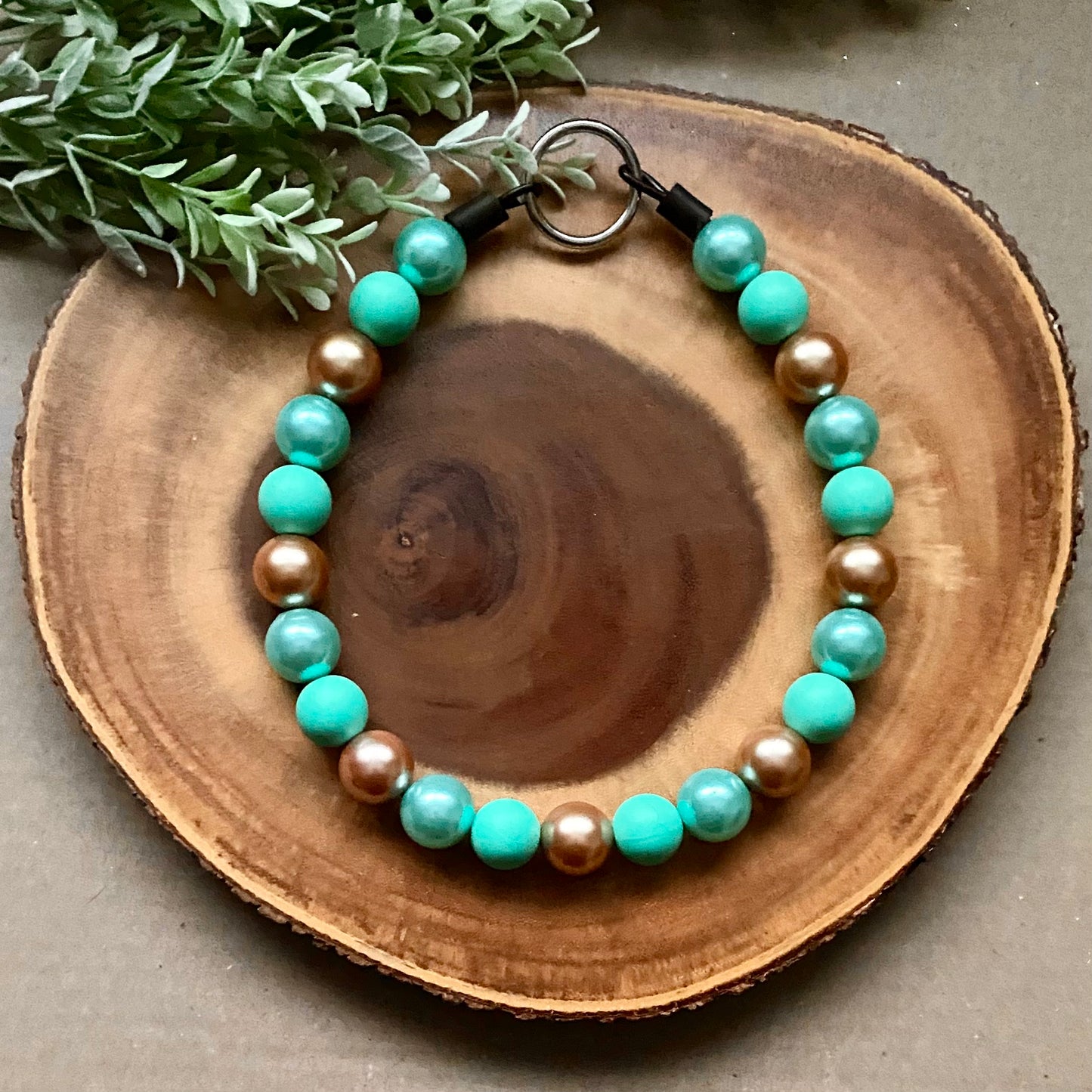 Key To My Heart Bubblegum Dog Beaded Collar