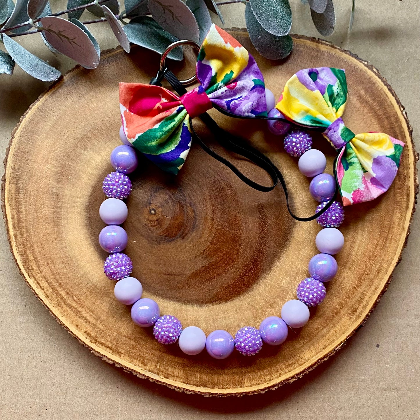 Lilac Dusk Dog Beaded Collar