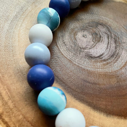 Cowboy Sharks Bubblegum Dog Beaded Collar