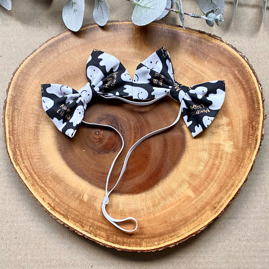 Boo Dog Double Bows