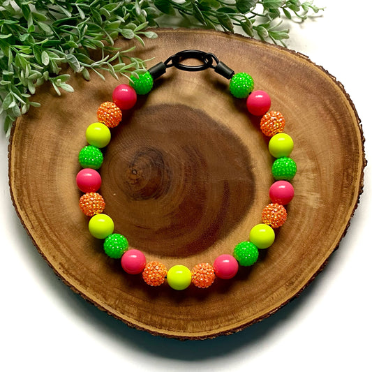 Bright Neons Beaded Collar