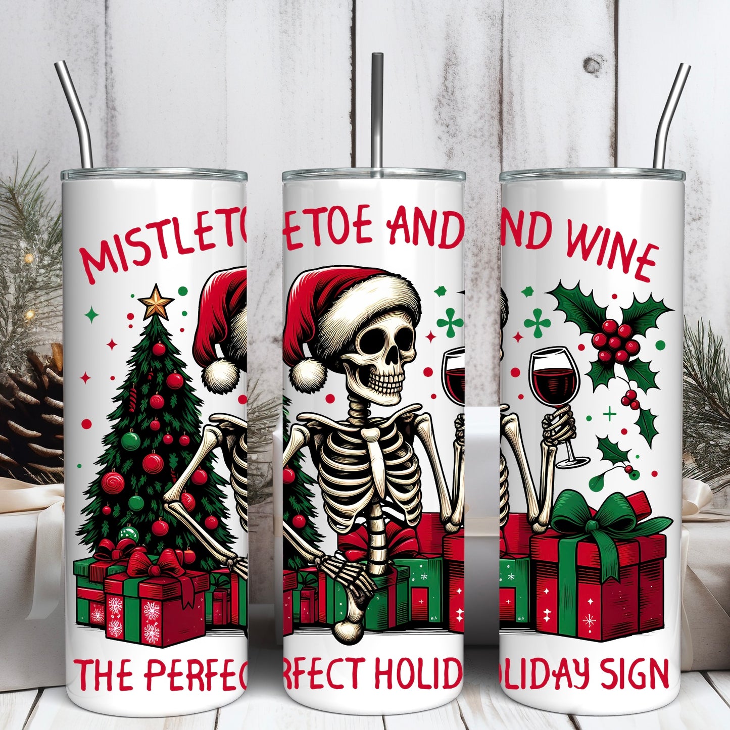 Mistletoe & Wine Tumbler