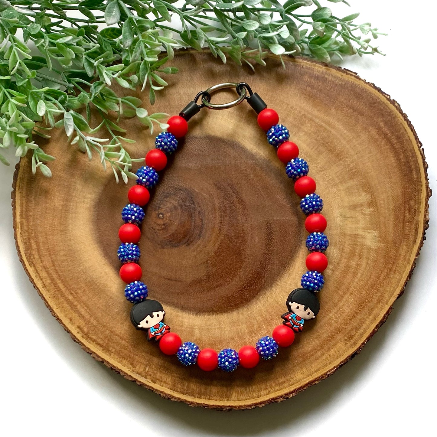 Superman Beaded Collar