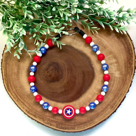 Captain America Beaded Collar