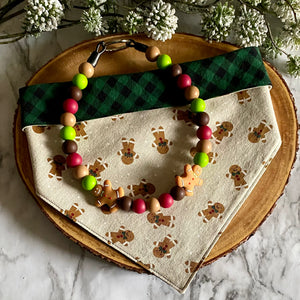Gingerbread Cookie Beaded Collar