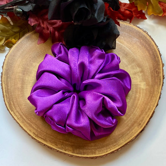 Purple Magic Large Satin Scrunchie