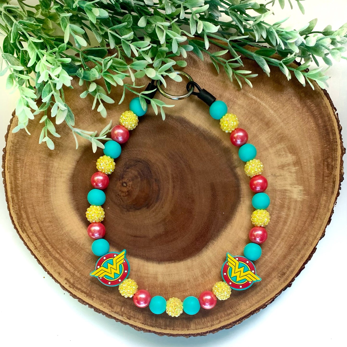 Wonder Woman Beaded Collar