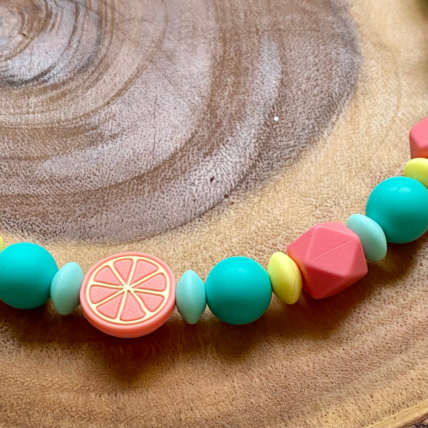 Grapefruit Beaded Collar