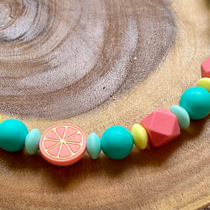 Grapefruit Beaded Collar