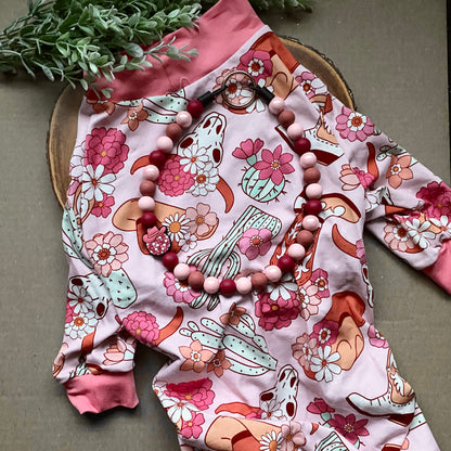 Cowboy Love Dog Beaded Collar