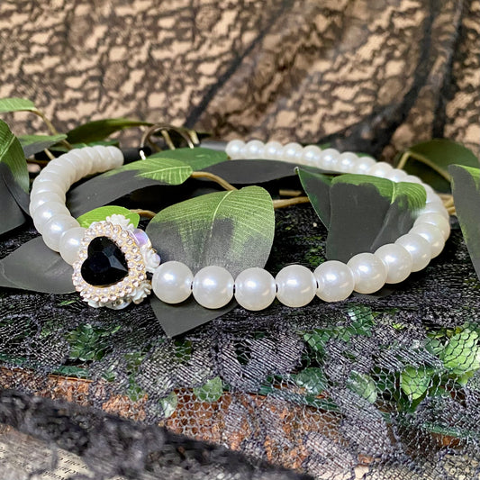 Heart Locket Beaded Collar
