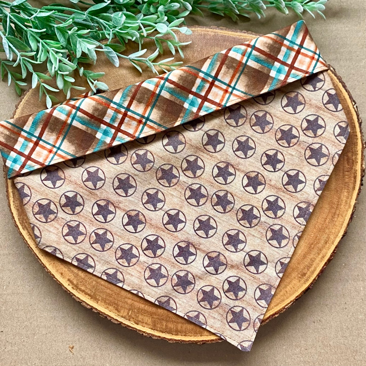 Cowboy Plaid Dog Bandana