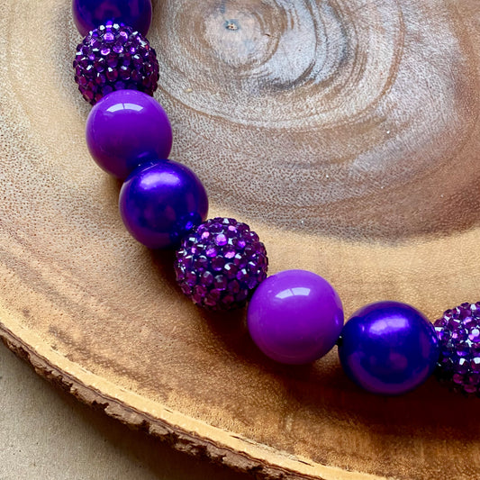 Amethyst Sky Dog Beaded Collar