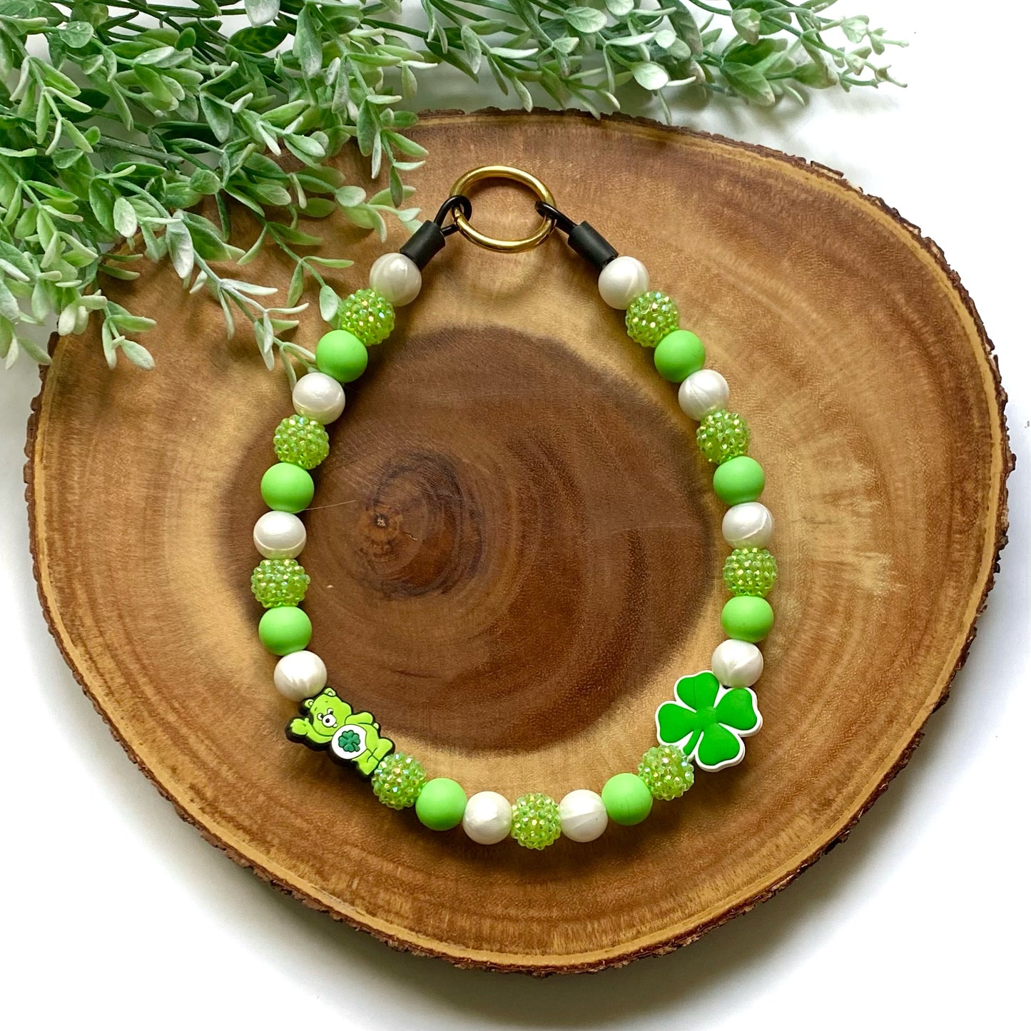 Green Carebear Beaded Collar