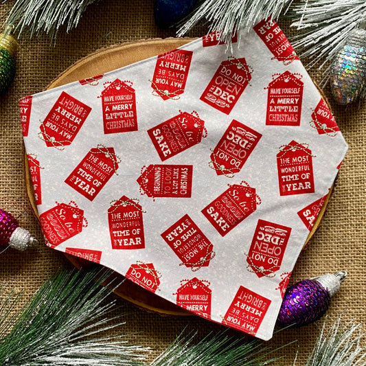 Gift Tags Dog Bandana