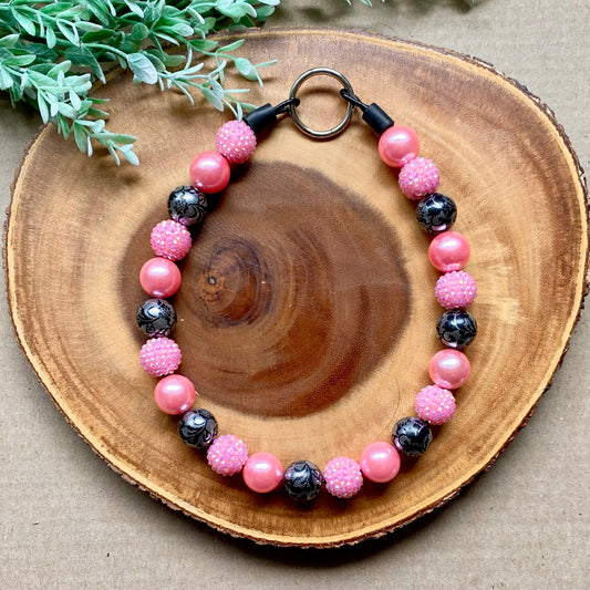 Pink Ghosts Bubblegum Dog Beaded Collar
