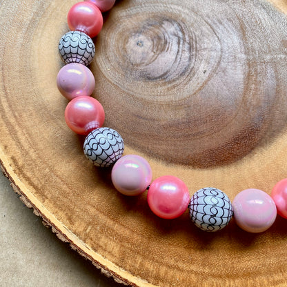 Pink Summerween Bubblegum Dog Beaded Collar