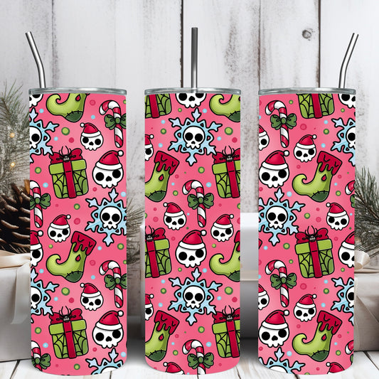 Skull Christmas Tumbler