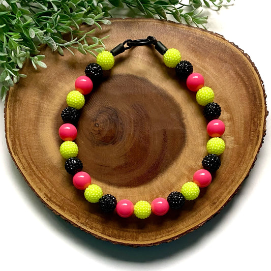 Black Neon Beaded Collar