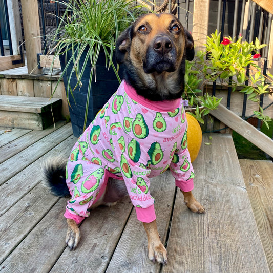 Avocuddle Dog Pajamas - Cute Avocado PJs for Big Dogs - Bully Love Boutique