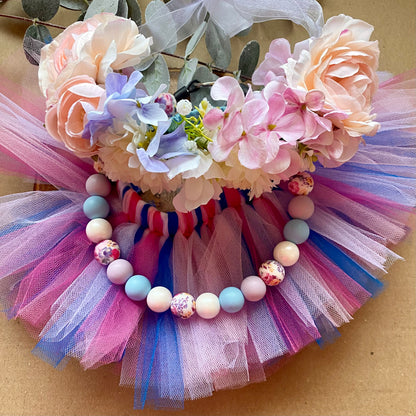 Summer Bouquet Dog Beaded Collar