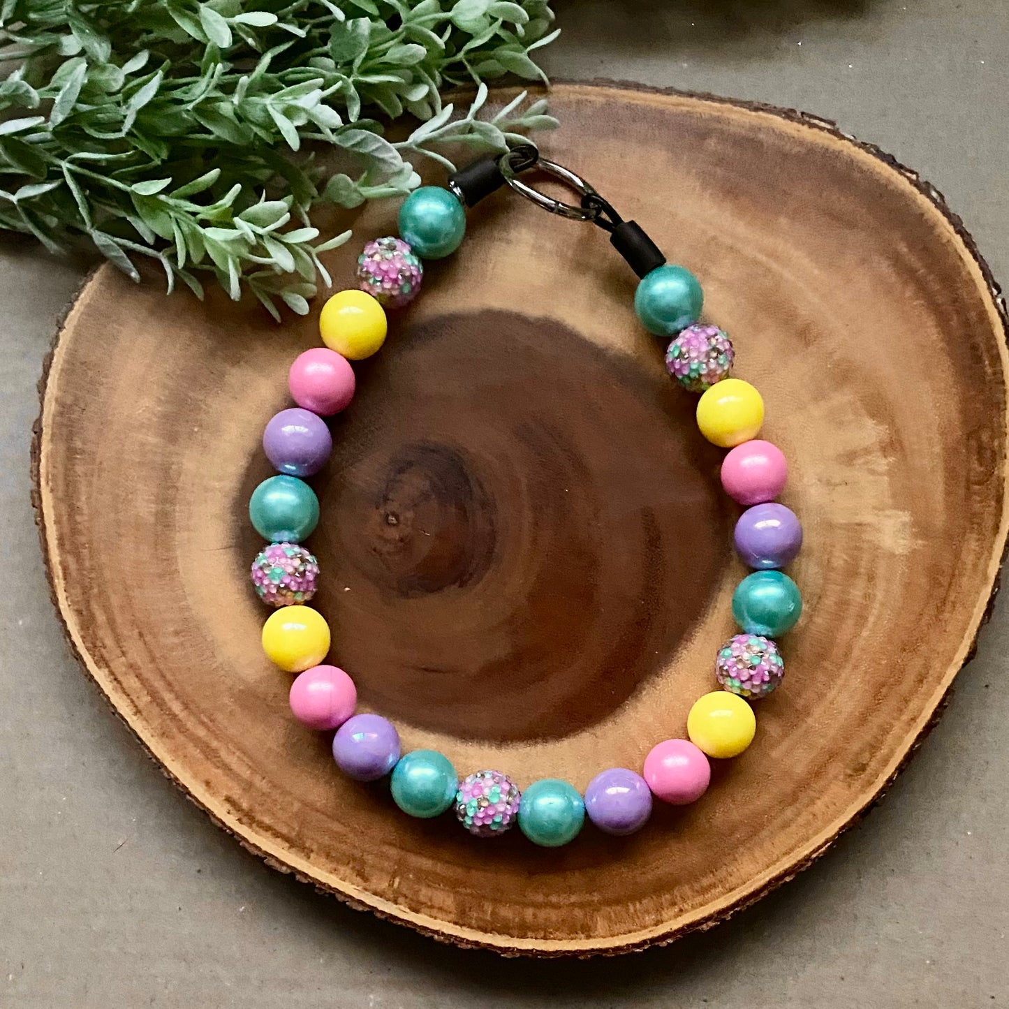 Narwhal Life Bubblegum Dog Beaded Collar