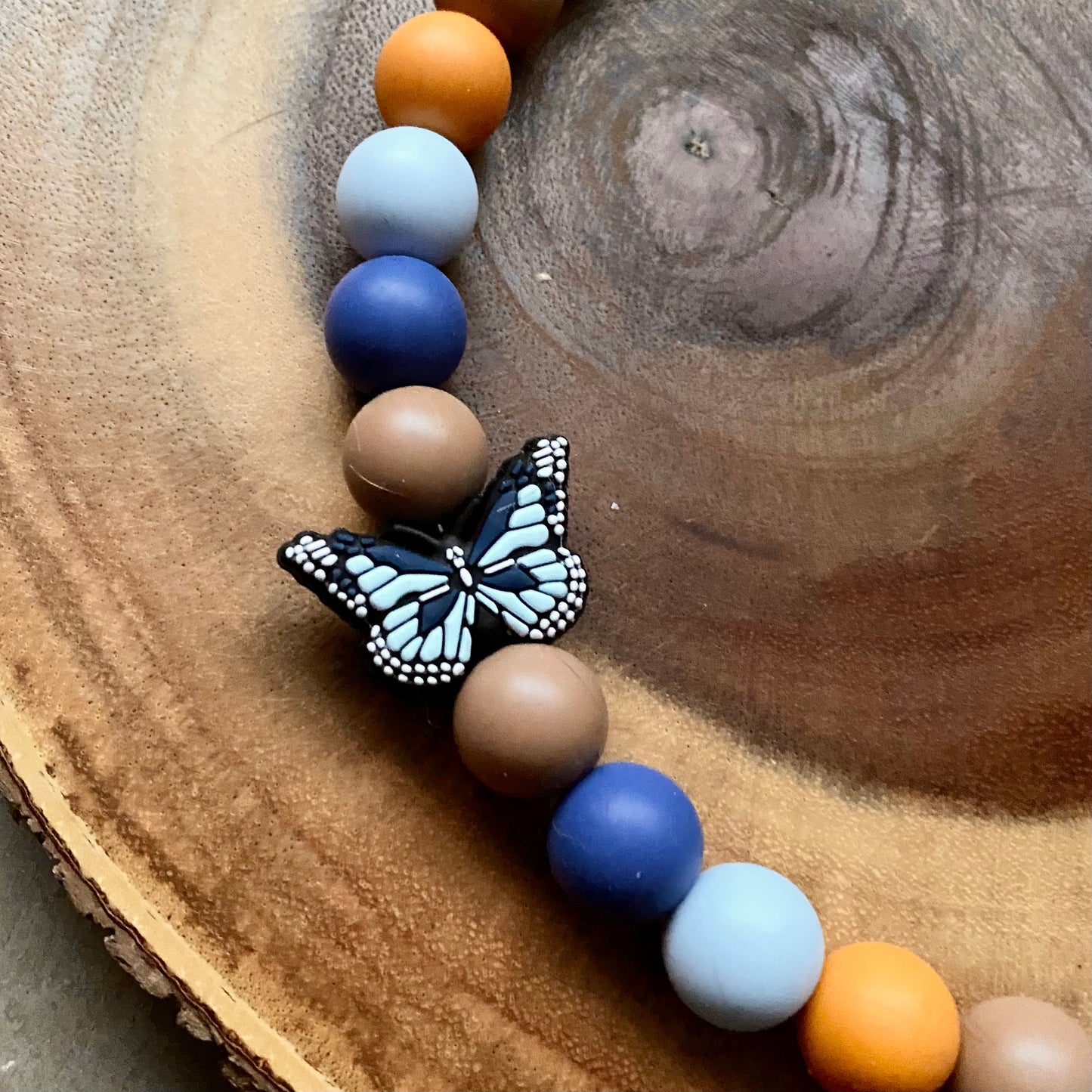 Boho Butterflies Dog Beaded Collar