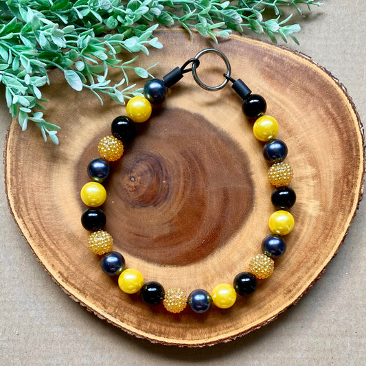Honey Bee Bubblegum Dog Beaded Collar