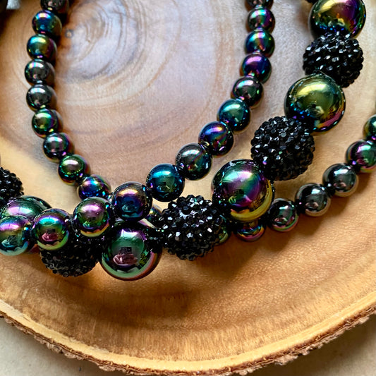 Zombie Blood 3 String Beaded Collar