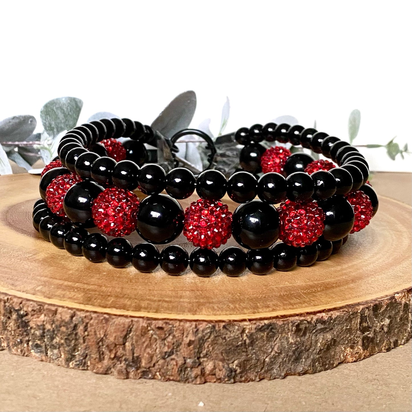 Gothic Vamp Vibes 3 String Beaded Collar