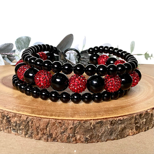 Gothic Vamp Vibes 3 String Beaded Collar