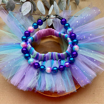 Dark Mermaid Dog Beaded Collar