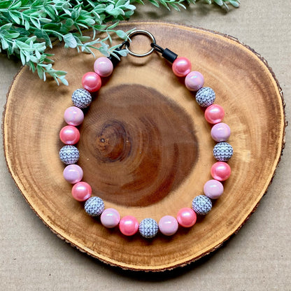 Pink Summerween Bubblegum Dog Beaded Collar